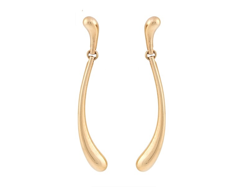 Tiffany & Co. Elsa Peretti Gold Teardrop Dangle Earrings l Pre-Owned -  002-425-2000418