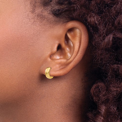 Yellow Gold Hinged Hoop Earrings