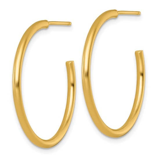 Yellow Gold 35mm Round Hoop Earrings