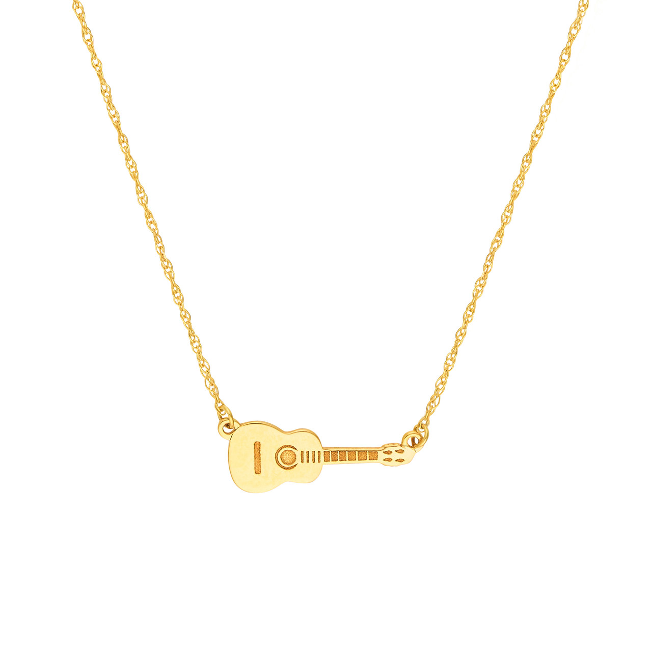 Yellow Gold So You Guitar Necklace l 18 inches