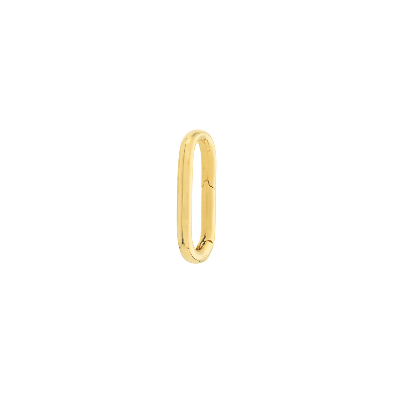Yellow Gold Paper Clip Shaped Push Lock