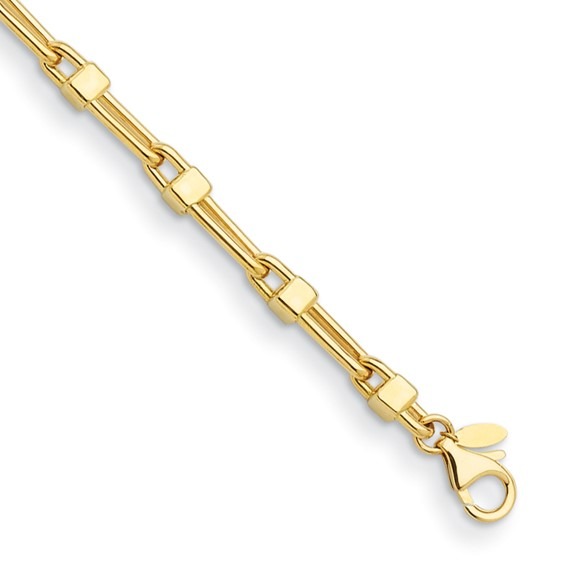 Yellow Gold 4.9mm Fancy Link Bracelet l 7 1/2 inches