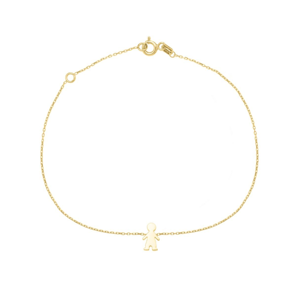 Yellow Gold Boy Bracelet l 7 1/2 inches