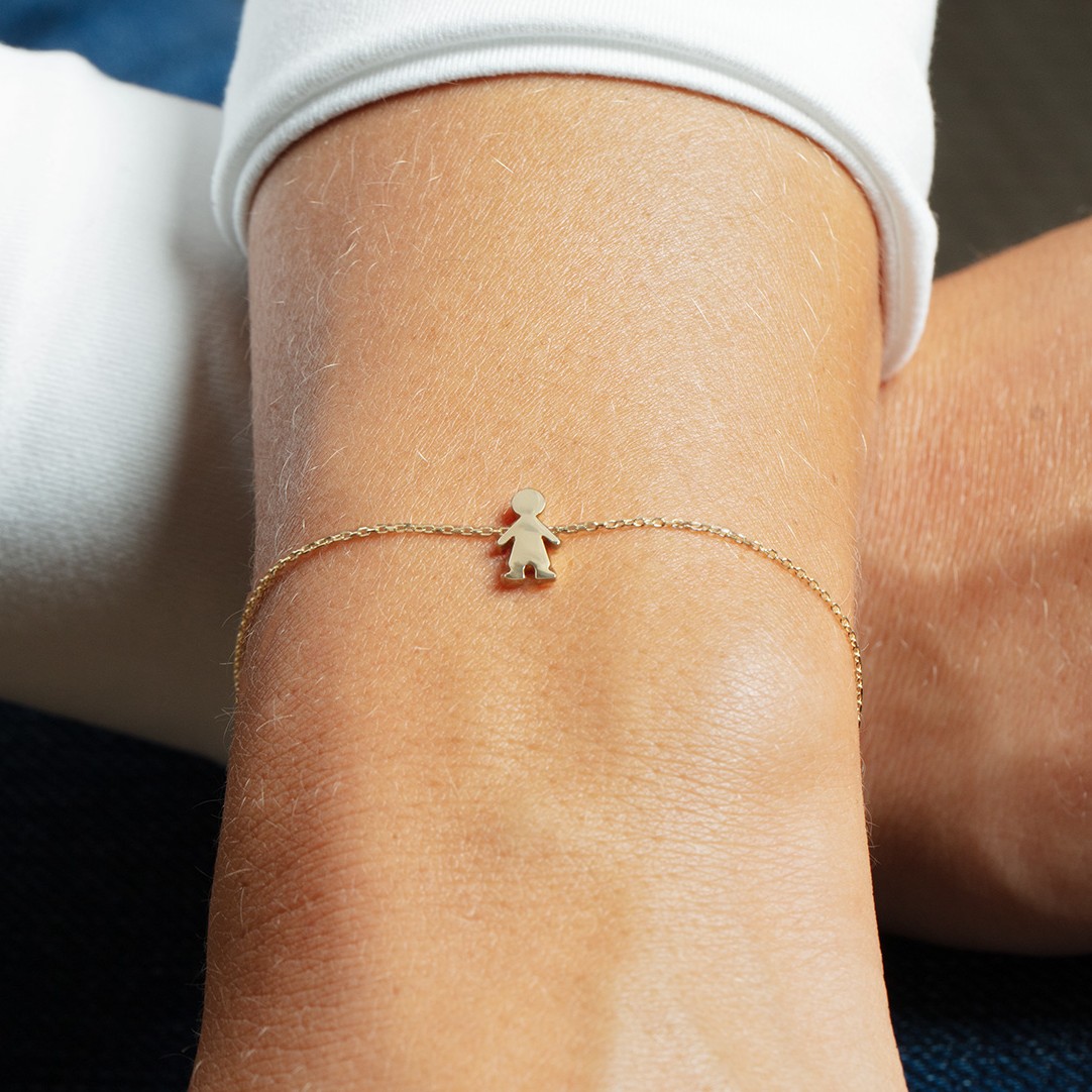 Yellow Gold Boy Bracelet l 7 1/2 inches