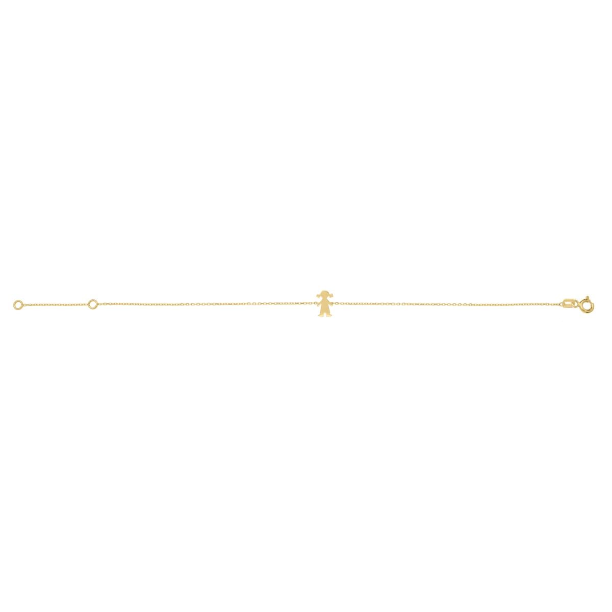 Yellow Gold Girl Bracelet l 7 1/2 inches