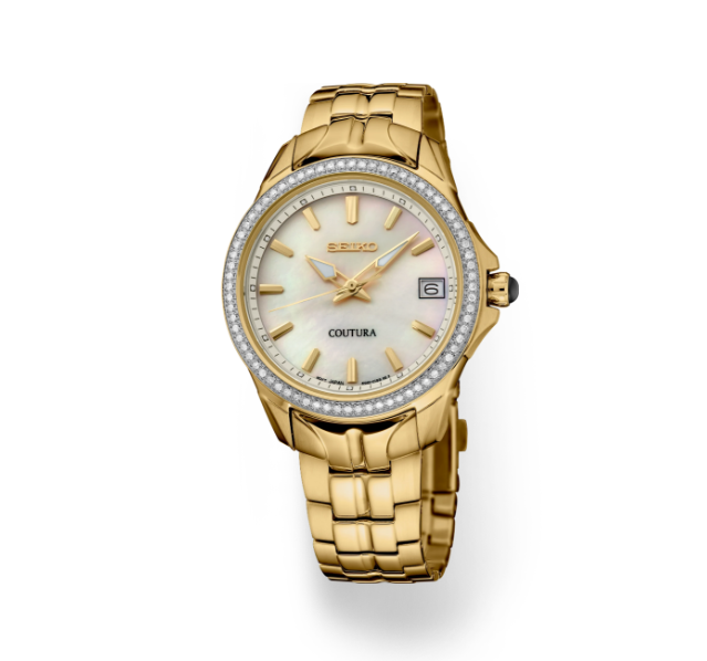 Ladie's Coutura Diamonds Quartz Mother of Pearl Dial l SEIKO