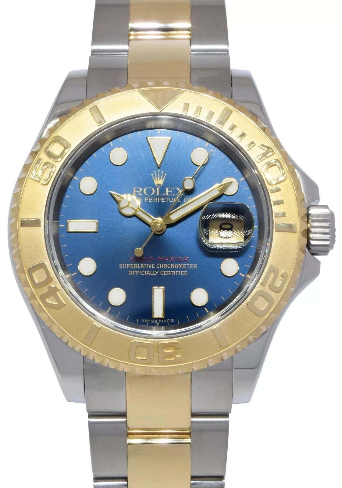 Rolex Yacht-Master 16623 Gold & Steel Blue l Pre-Owned