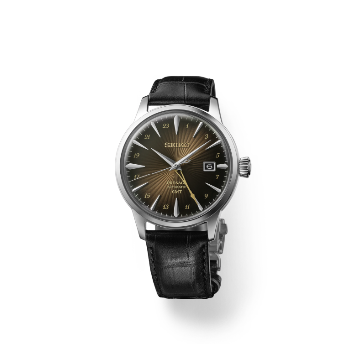 Men's Presage Cocktail Time GMT Brown Dial l SEIKO