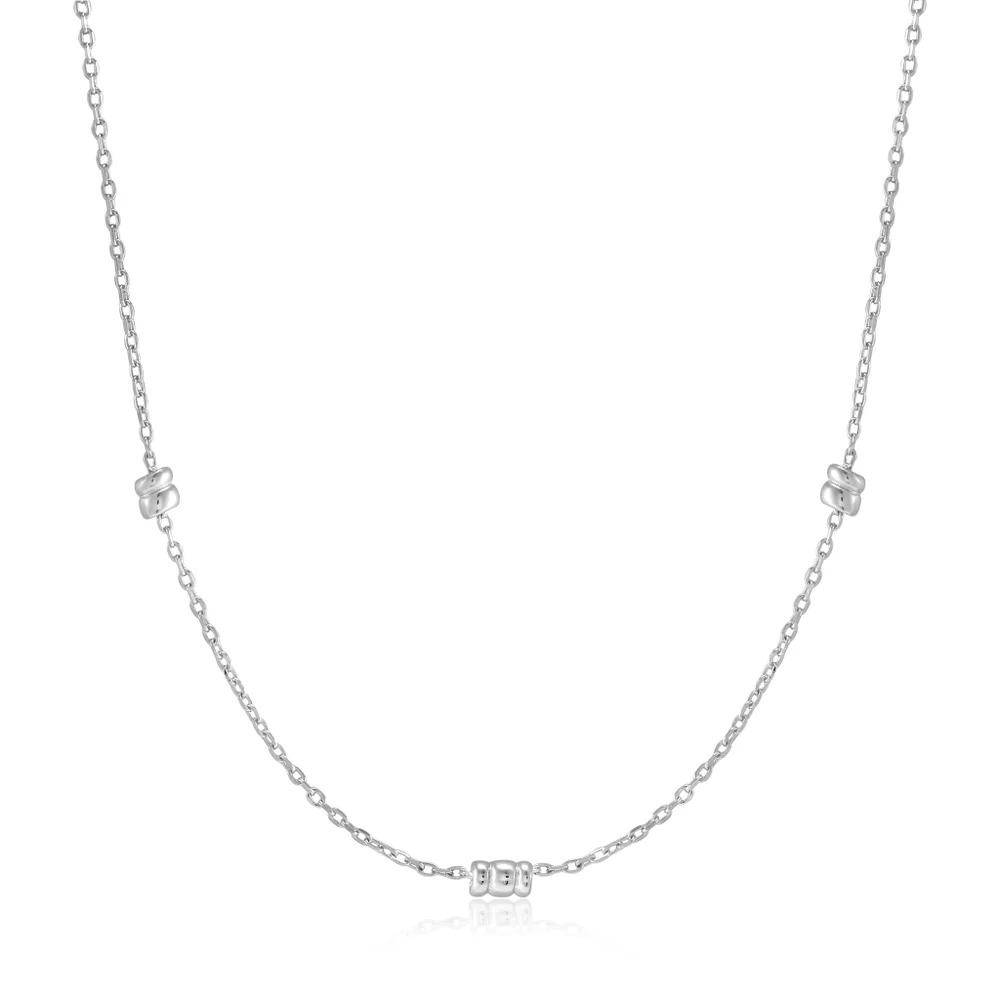 ANIA HAIE Silver Smooth Twist Chain Necklace