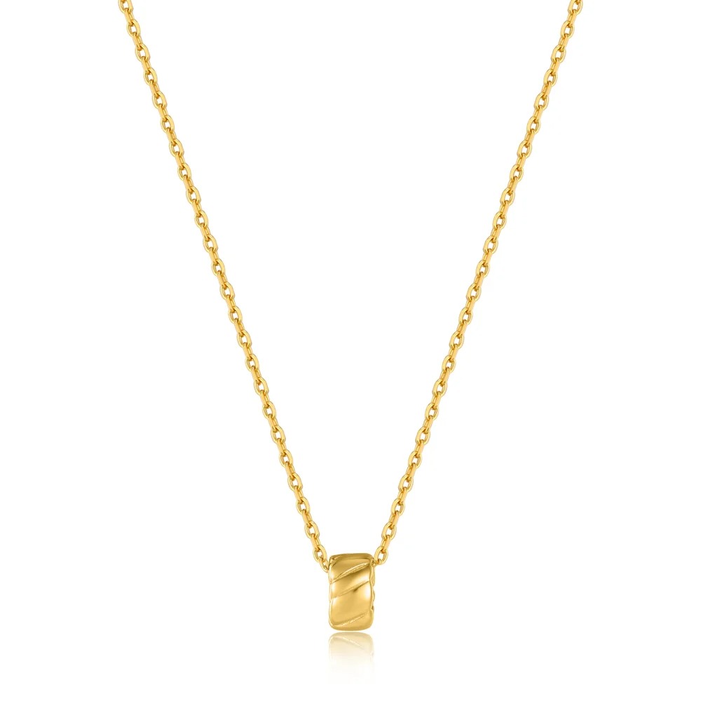 ANIA HAIE Gold Smooth Twist Pendant Necklace