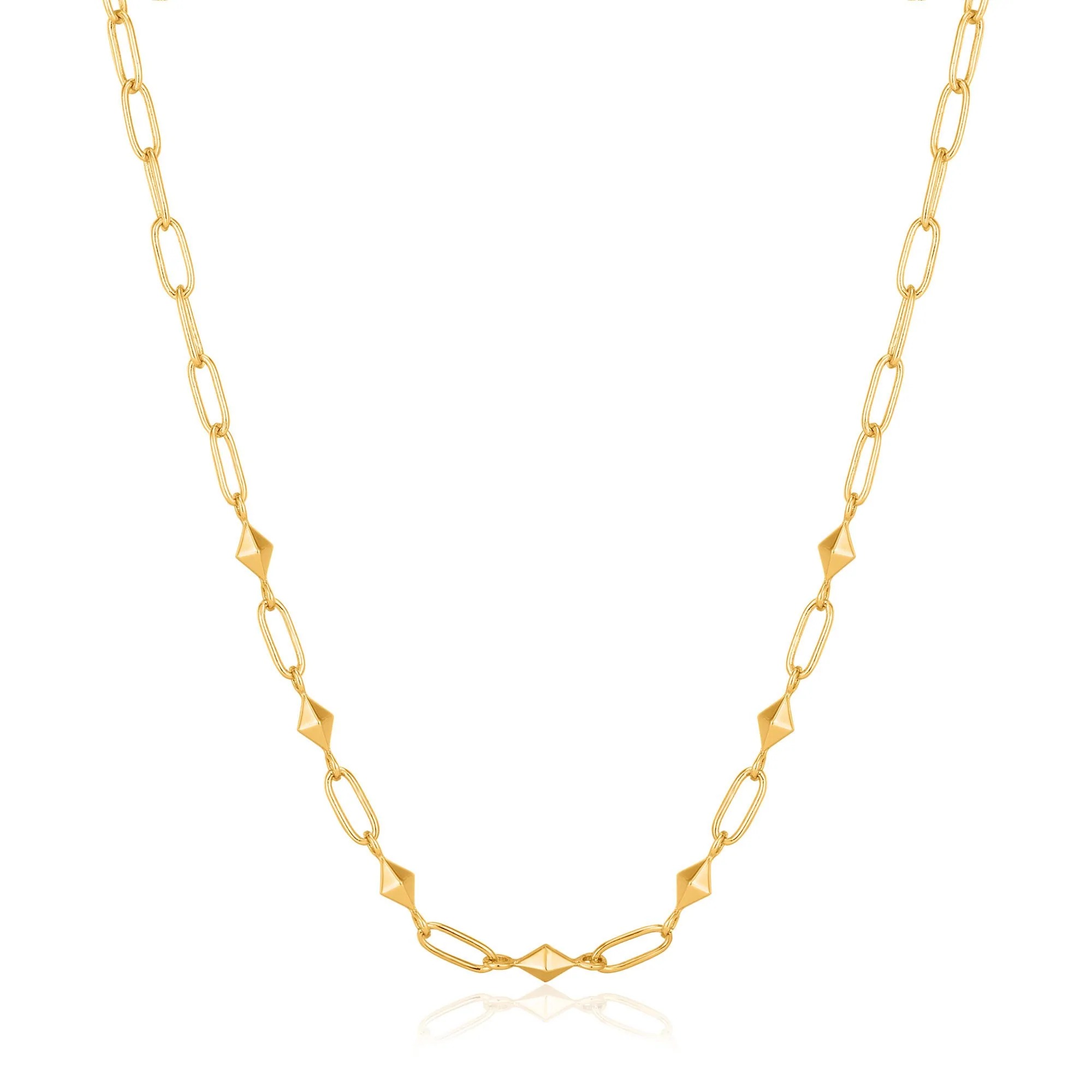 ANIA HAIE Heavy Spike Necklace, Gold-plated