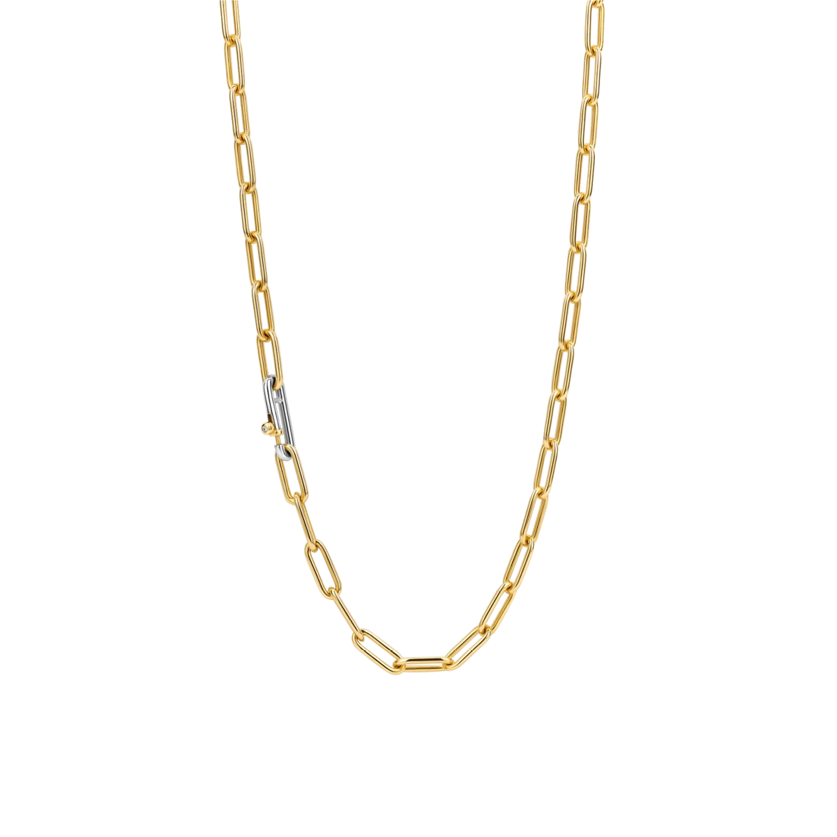 18.75" Silver 18k gold plate Ti Sento Milano Link Necklace