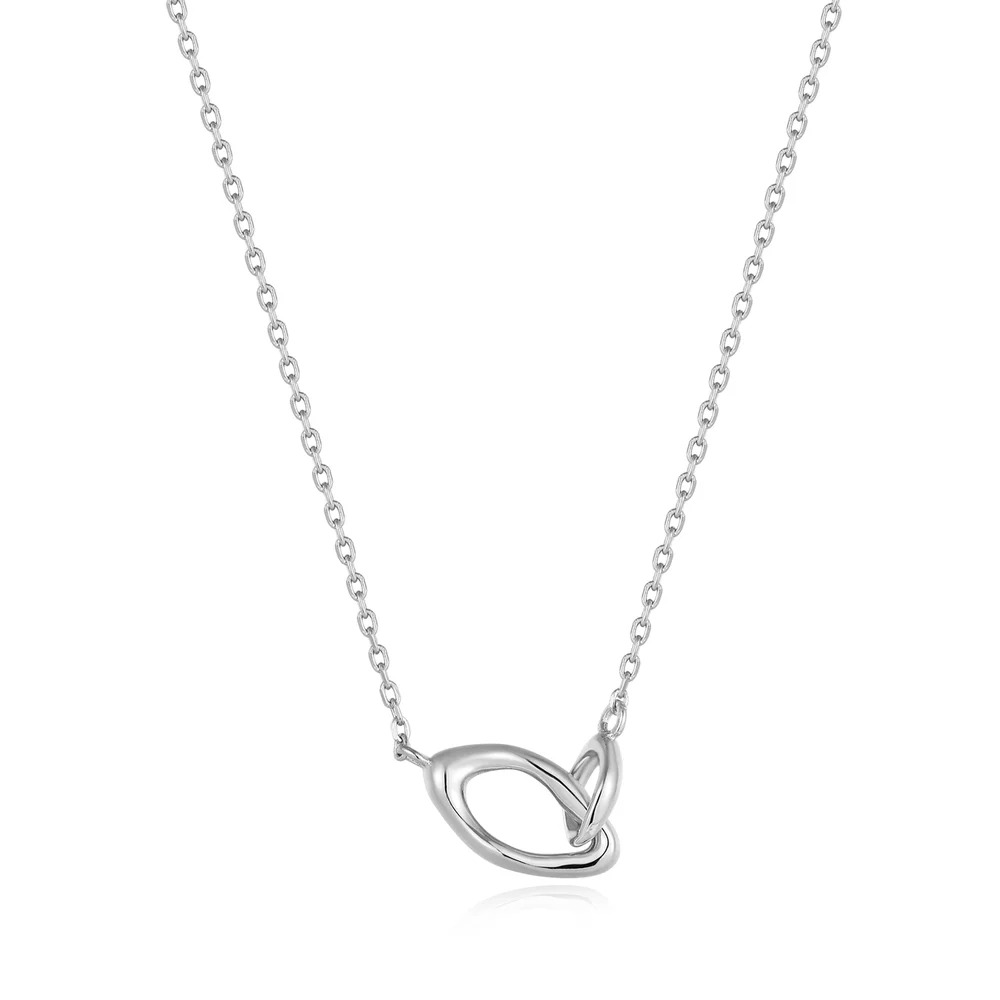 ANIA HAIE Silver Wave Link Necklace