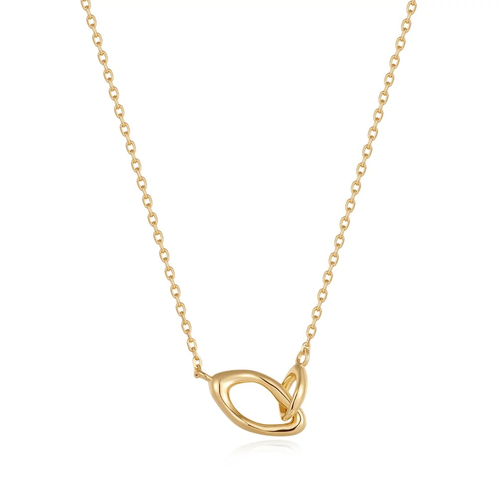 ANIA HAIE Wave Link Necklace, Gold-Plated