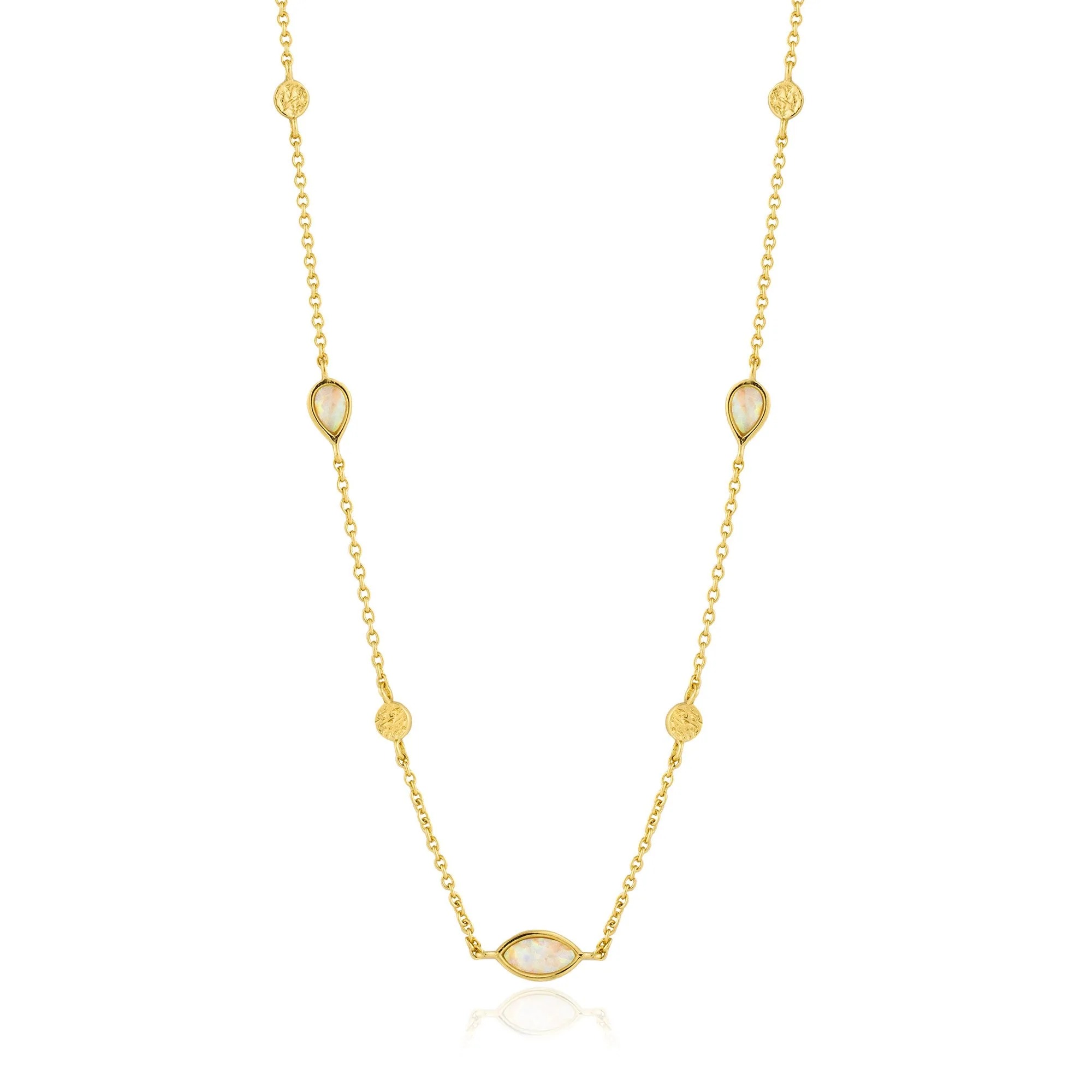 ANIA HAIE Opal Color Necklace, Gold-Plated