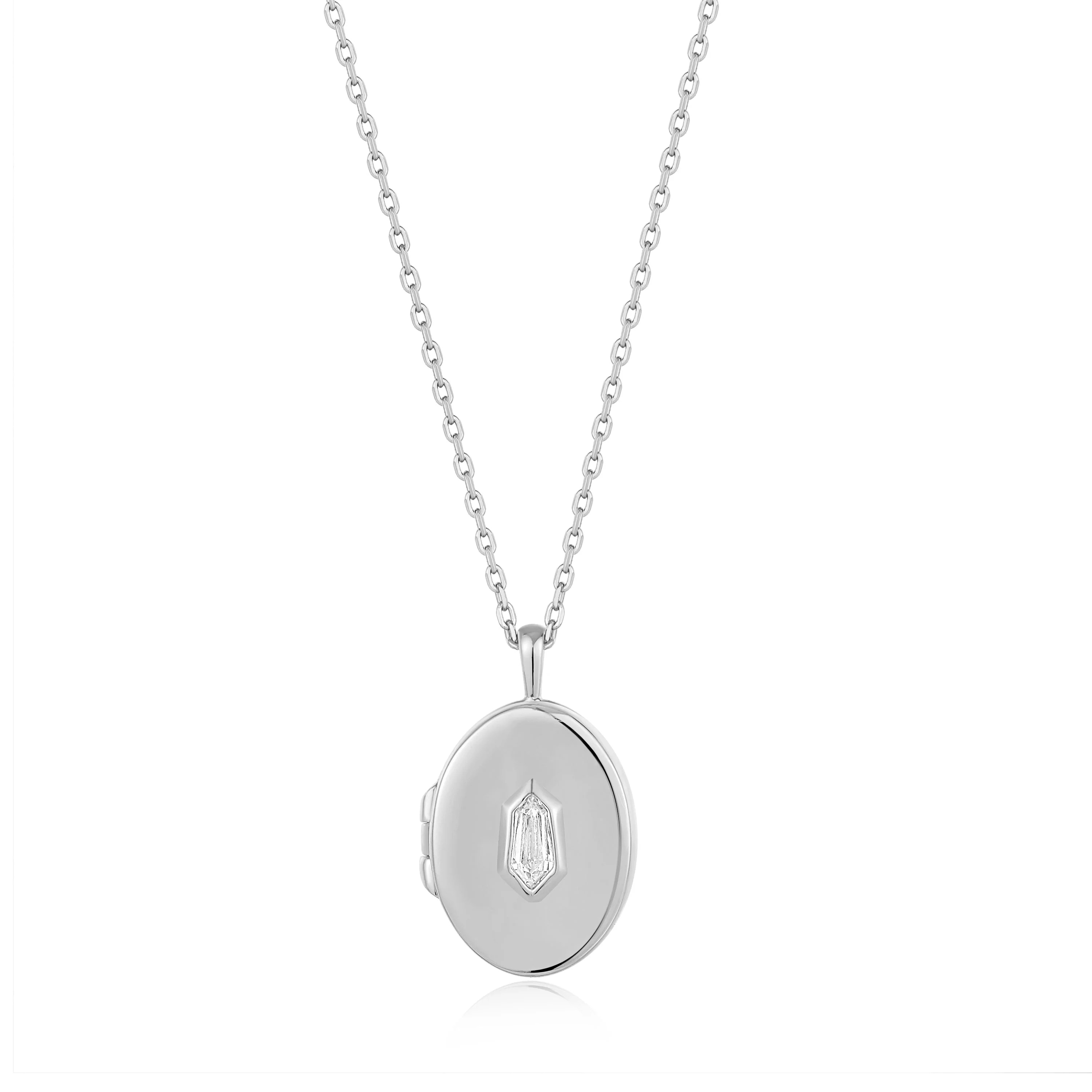 ANIA HAIE Silver Locket Pendant Necklace