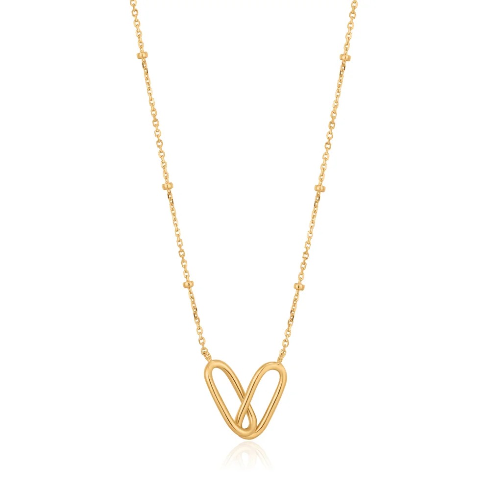 ANIA HAIE Beaded Chain Link Necklace, Gold-Plated