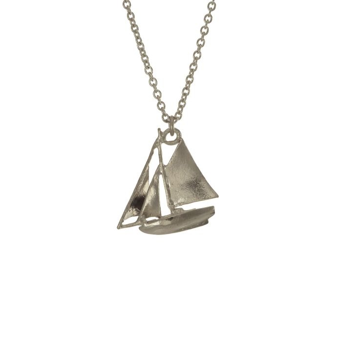 Alex Monroe Sailing Boat Necklace l Sterling Silver
