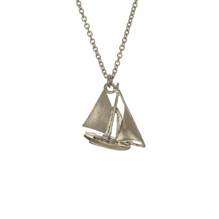 Alex Monroe Sailing Boat Necklace l Sterling Silver
