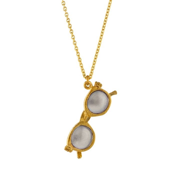 Alex Monroe Sunglasses Pendant Necklace l Gold-plated