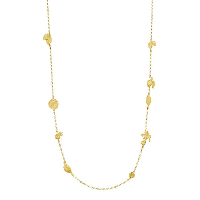 Alex Monroe Longline Fruit Medley Station Necklace l Gold-plated