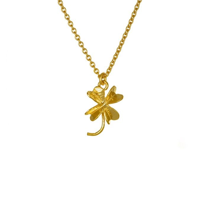 Alex Monroe Lucky Clover Necklace l Gold-plated
