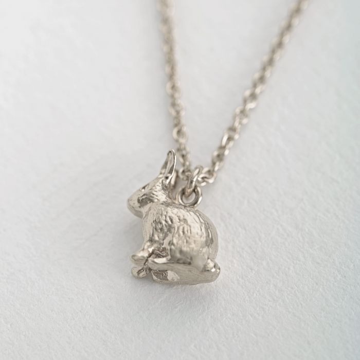 Alex Monroe Sitting Bunny Necklace l Sterling Silver