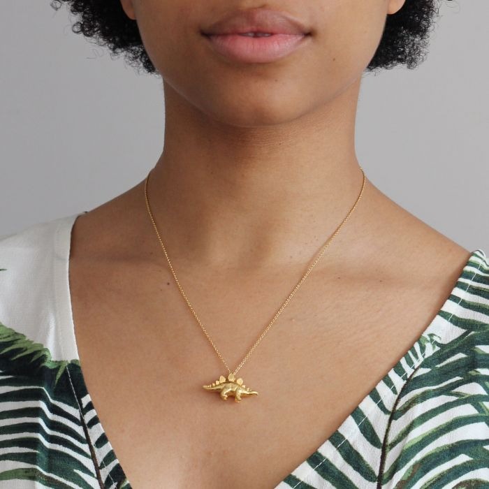 Alex Monroe Stegosaurus Necklace l Gold-plated