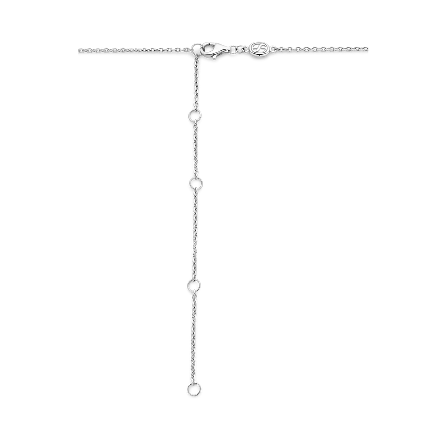 Silver Gold-plate Pink Stone Necklace l TI SENTO Necklace 34041NU