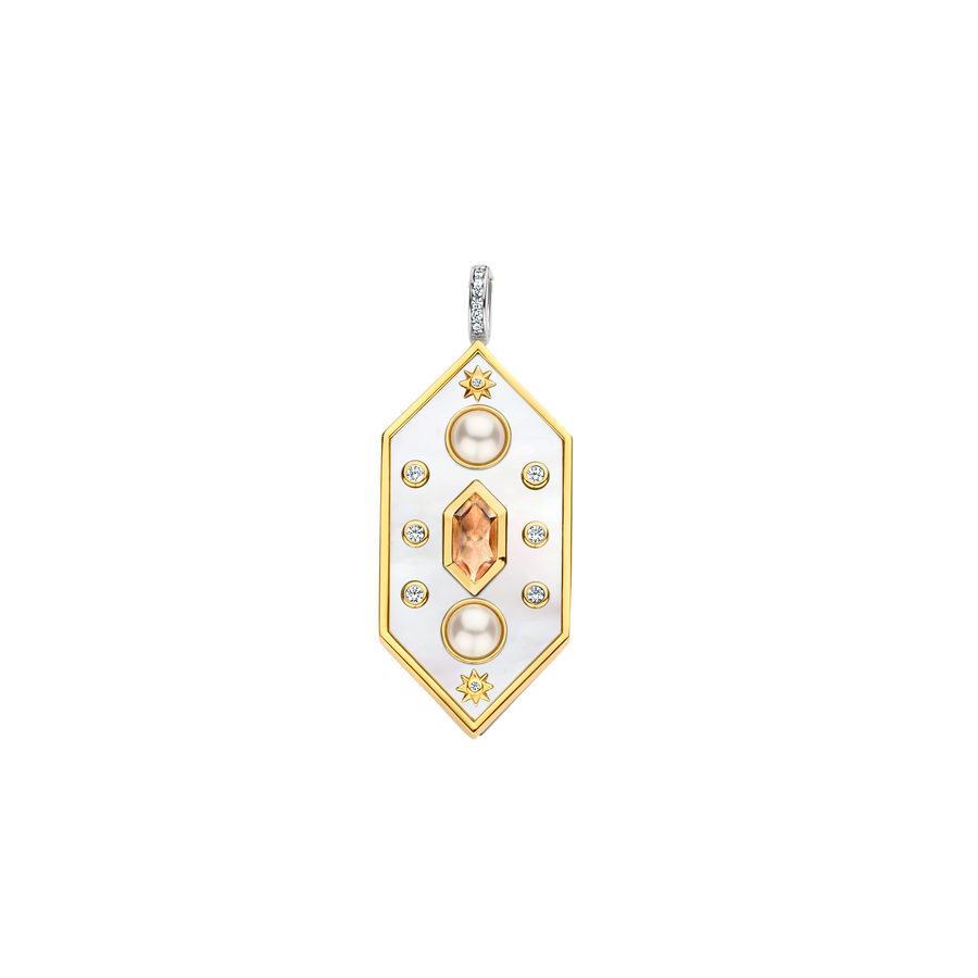 Silver Gold-plated Mother of Pearl Pendant l TI SENTO Pendant 6825MW