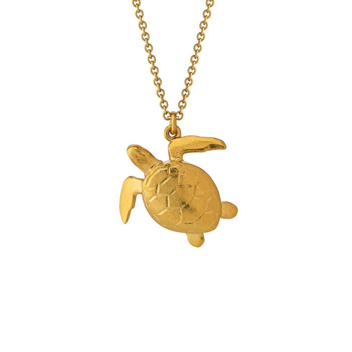 Alex Monroe Sea Turtle Pendant Necklace l Gold-Plated