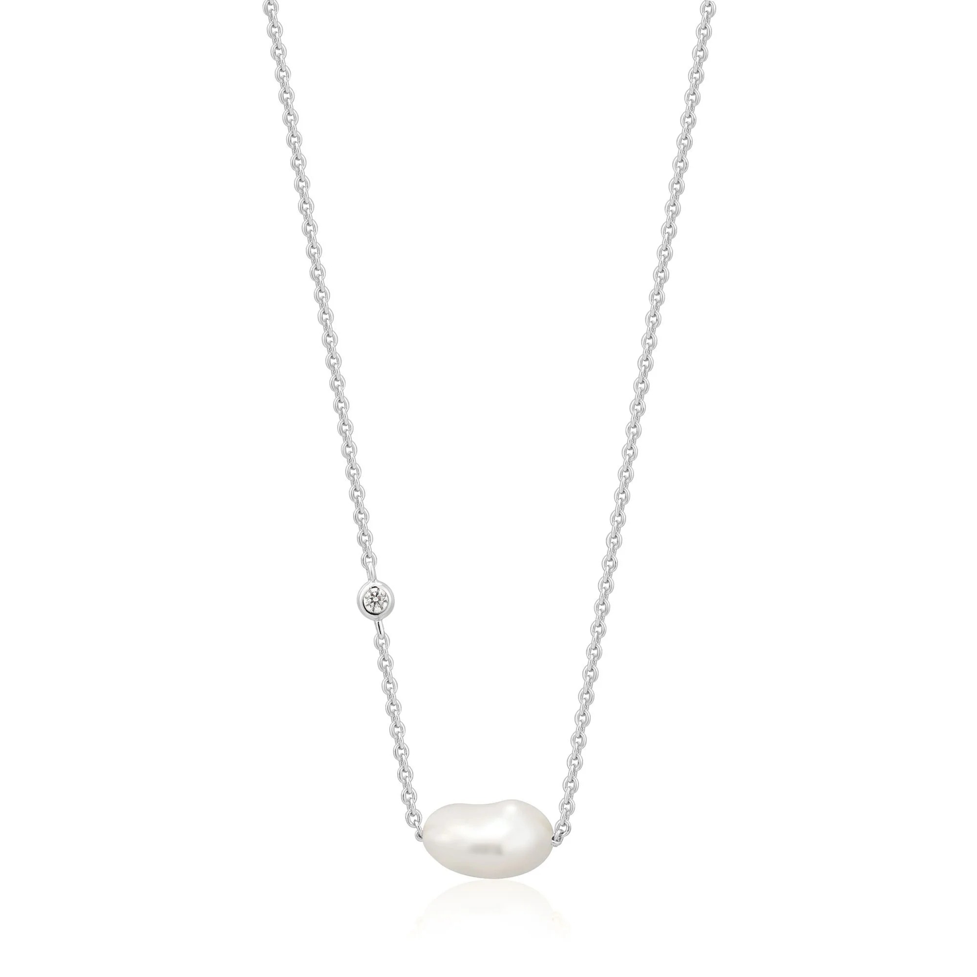 ANIA HAIE Silver Pearl Necklace
