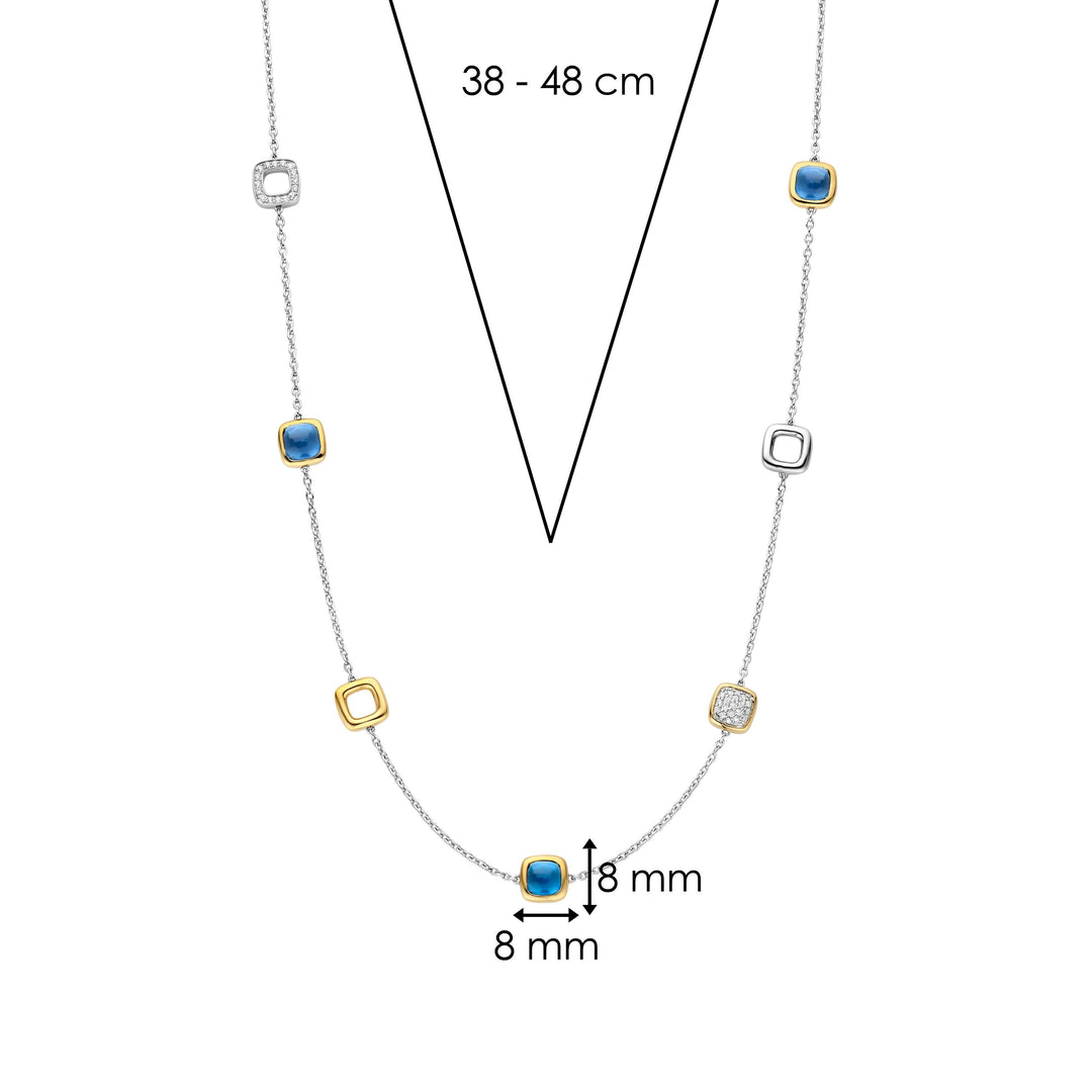 TI SENTO 34079DB Silver and Gold-plate Necklace l 18.90 inches
