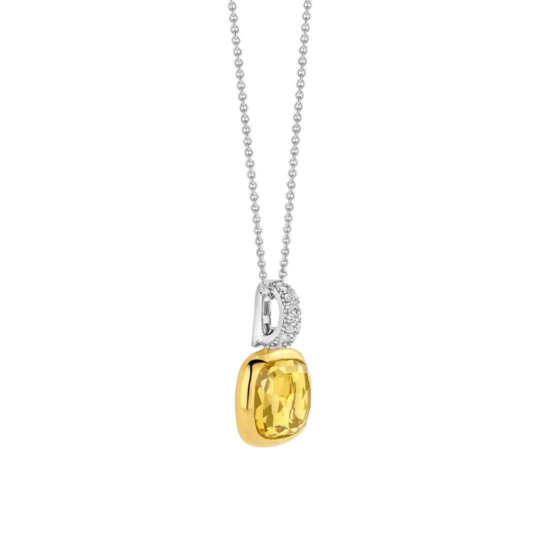 TI SENTO 6829DY Silver and Gold-plate Pendant Necklace l 17.70 inches
