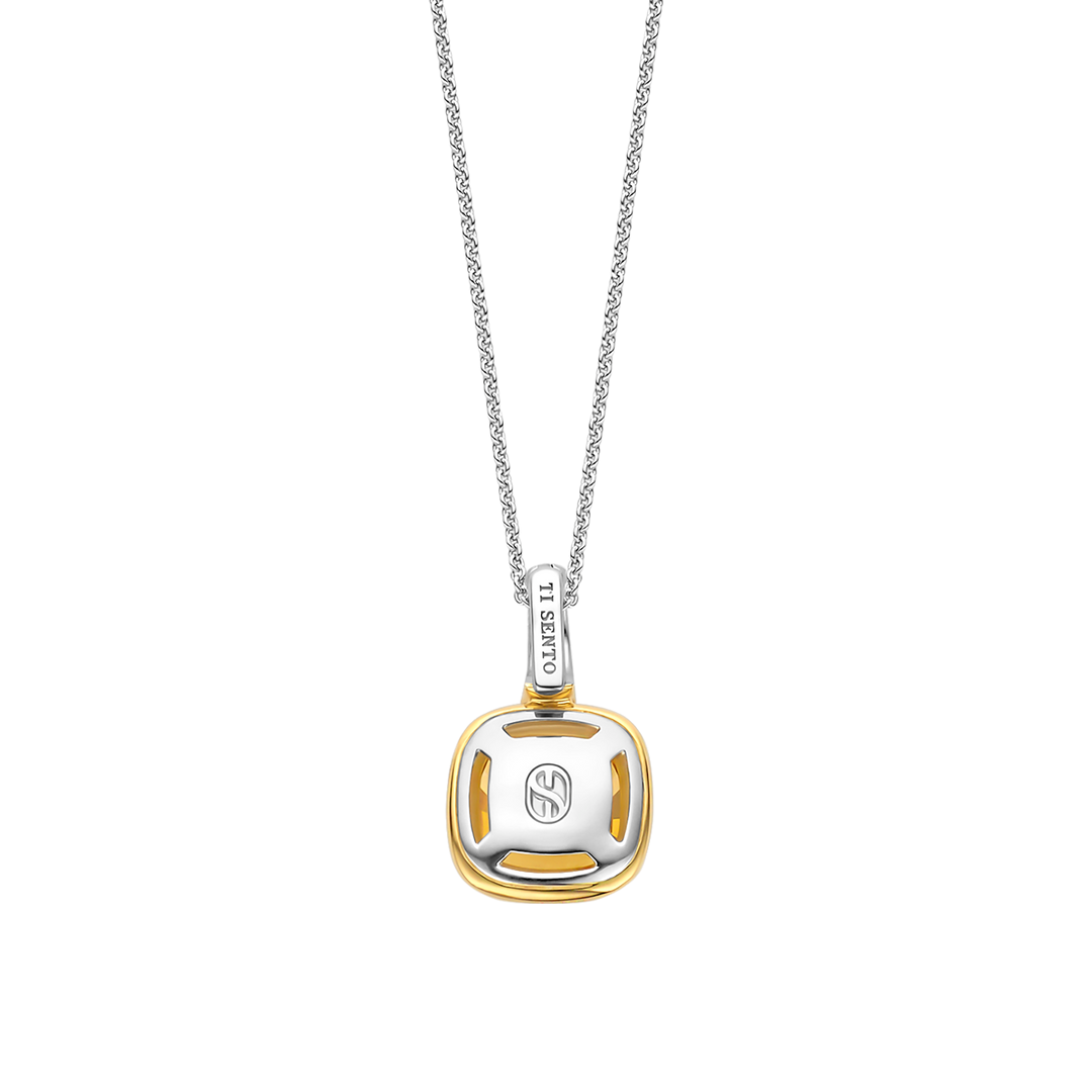 TI SENTO 6829DY Silver and Gold-plate Pendant Necklace l 17.70 inches