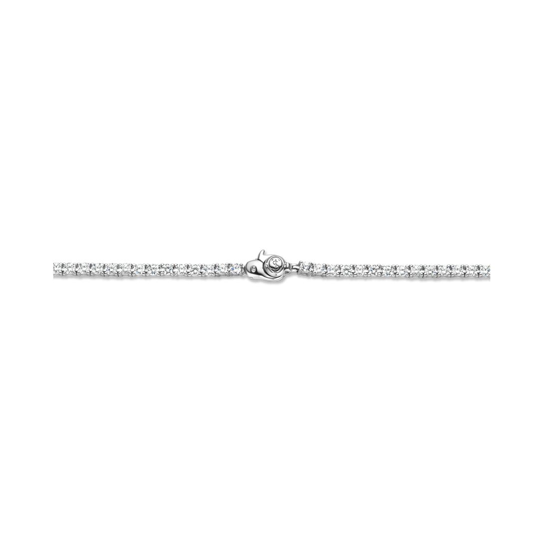TI SENTO 3992ZI Silver Zirconia Tennis Necklace l 16 9/10 inches