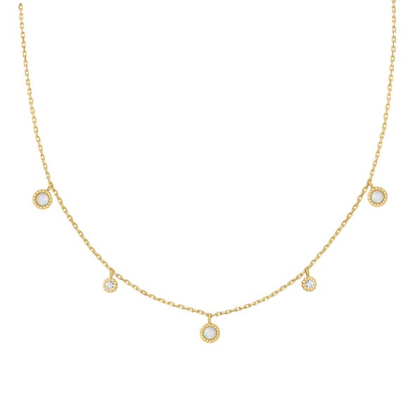 ANIA HAIE Kyoto Opal Station Necklace, Gold-plate