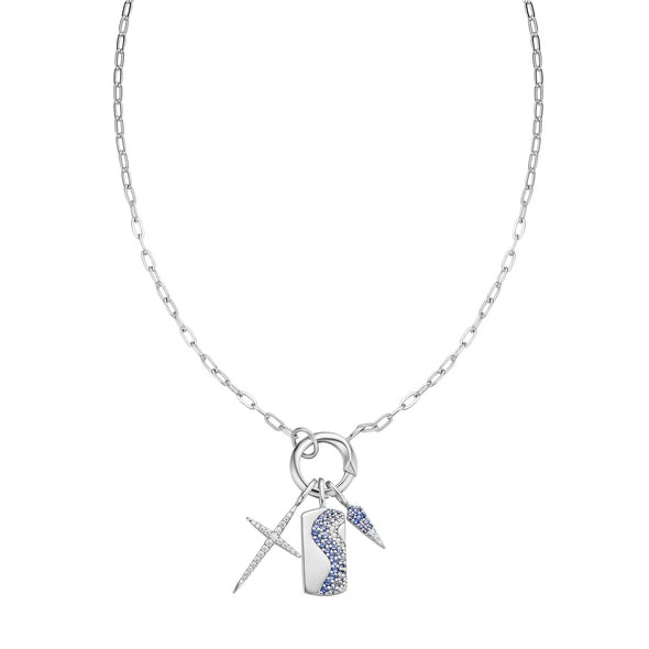 ANIA HAIE Silver Link Charm Chain Necklace l 17.70 inches