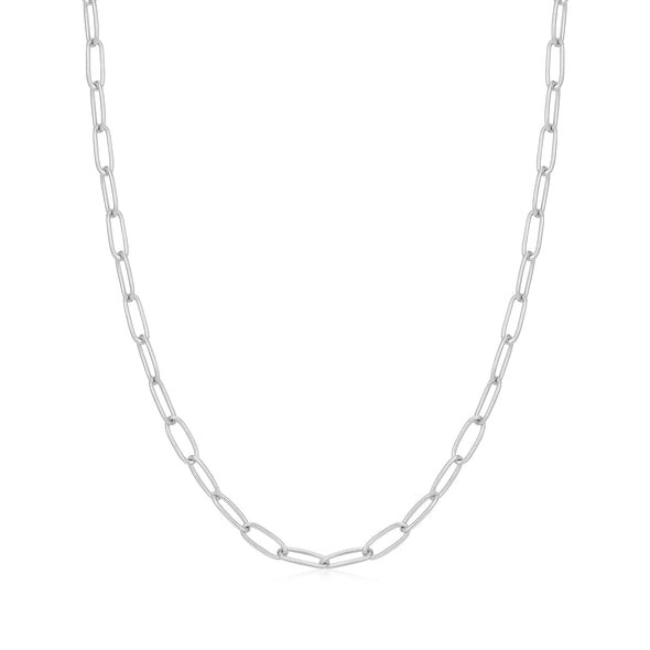ANIA HAIE Silver Link Charm Chain Necklace l 17.70 inches