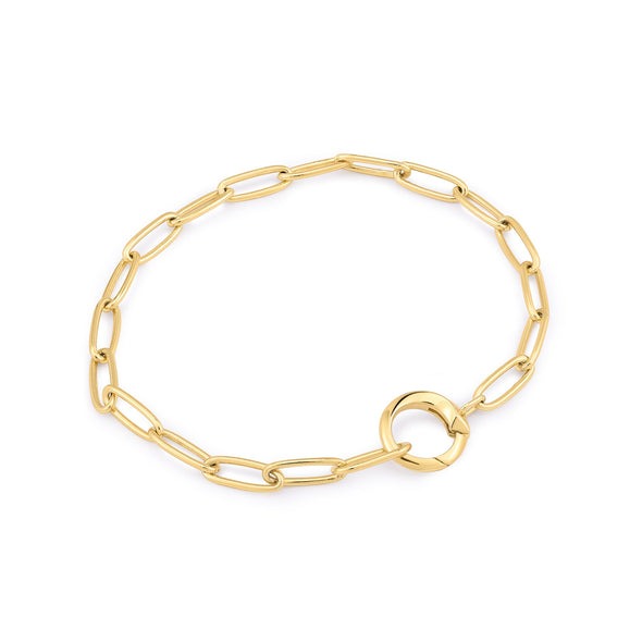 ANIA HAIE Gold Link Charm Chain Connector Bracelet, Gold-plate l 7 1/4 inches