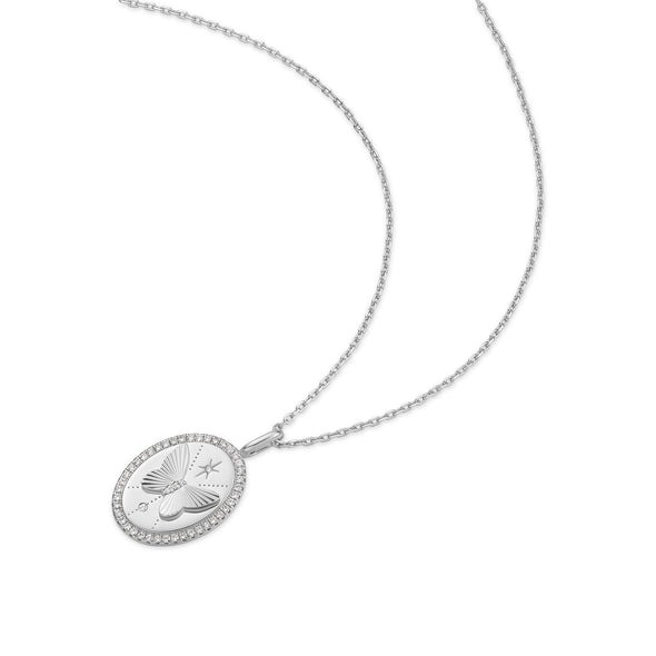 ANIA HAIE Silver Butterfly Pendant Necklace l 19 inches