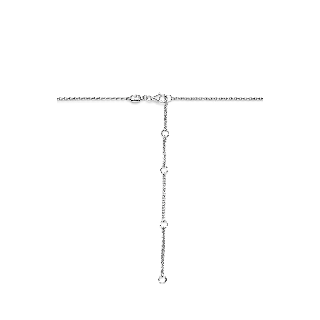 TI SENTO Sterling Silver and Gold-Plate with Zirconia Necklace l 16 1/2 inches