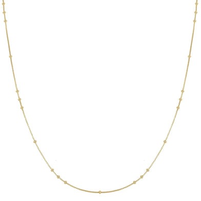 ANIA HAIE Sterling Silver, Gold-plate Mini Bead Station Necklace