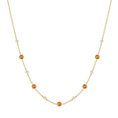 ANIA HAIE Sterling Silver, Gold-plate Nano Gem Station Necklace
