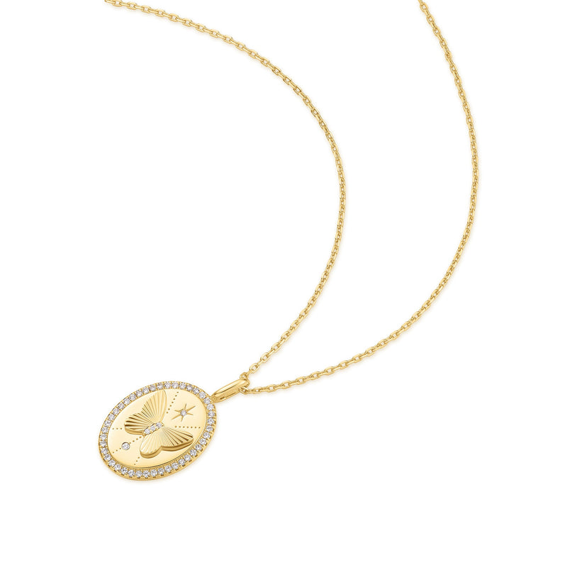 ANIA HAIE Sterling Silver, Gold-Plate Butterfly Pendant Necklace