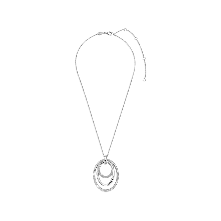 TI SENTO Sterling Silver Layered Structure Necklace l 15 3/4 inches