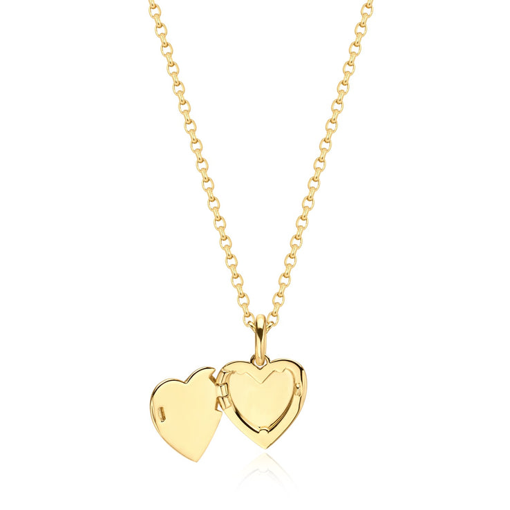 ANIA HAIE Mother's Day Heart Locket Necklace Silver, Gold-plate