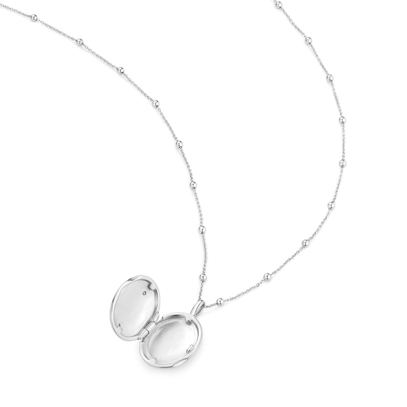 ANIA HAIE Sterling Silver Butterfly Locket Necklace l 17.90 inches