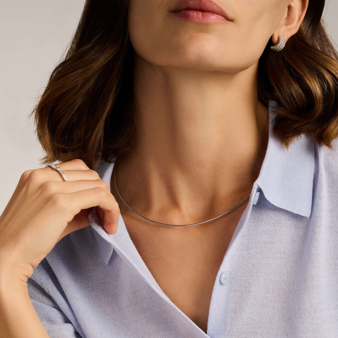 Sterling Silver Round Necklace l TI SENTO