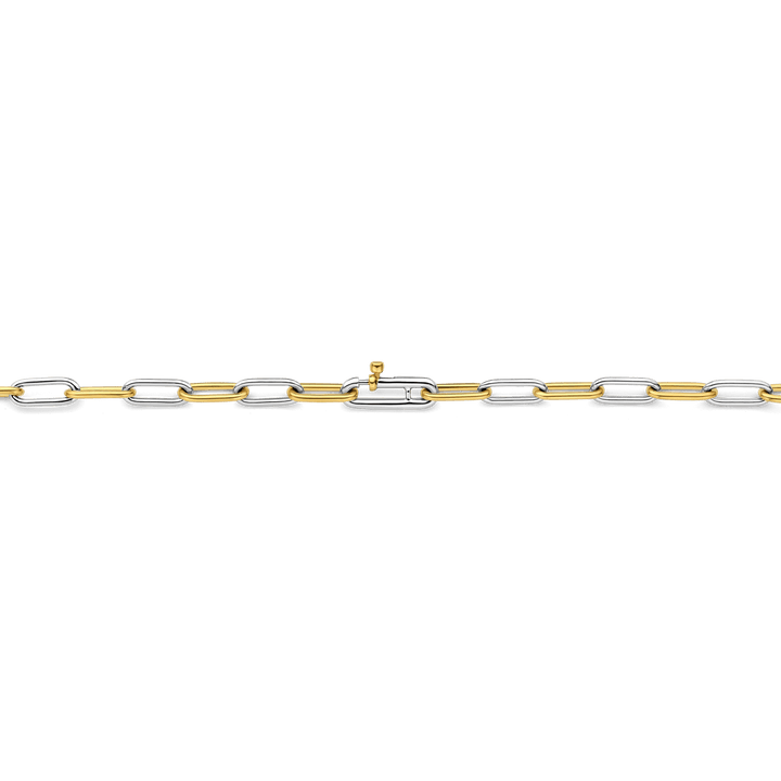 Sterling Silver and Gold Vermeil Closed Forever Chain Necklace l 18.90 inches